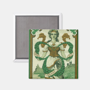 Retro - Erin Go Braugh. St. Patricks Dag Groeten Magneet