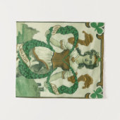 Retro - Erin Go Braugh. St. Patrick's Dag Groeten Wandkleed (Voorkant (horizontaal))