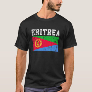 Retro Eritrese vlaggen Eritrese troepen T-shirt