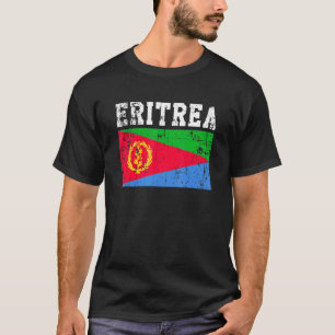 Retro Eritrese vlaggen Eritrese troepen T-shirt