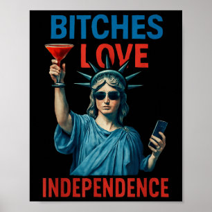 Retro Es Love Onafhankelijkheid Grappig 4th of Jul Poster