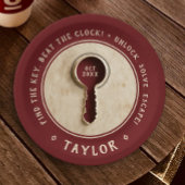 Retro  Escape Room Detective Adventure Key Papieren Bordje