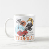 Retro "Escape Somewhere Tropical" Koffie Mok (Links)