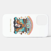 Retro Espresso Kat Coffee Barista Persoonlijk Case-Mate iPhone Case (Achterkant (horizontaal))