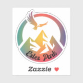 Retro Estes Park Hike Sunset Sticker (Vel)