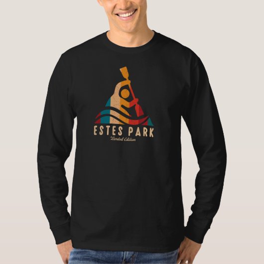 Retro Estes Park Kajakken T-shirt (Voorkant)