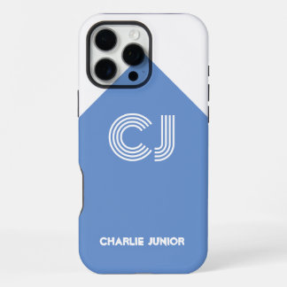 Retro Esthetiek Aqua Blauwe & Witte Aangepaste Naa iPhone 16 Pro Max Hoesje