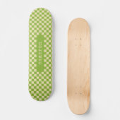 Retro Esthetiek Schaakbord Naam Lime Groen Persoonlijk Skateboard (Voorkant)