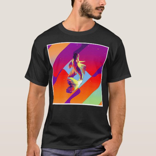 Retro esthetisch Koi Fish T-shirt (Voorkant)