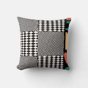 Retro esthetische abstracte patroon kussen