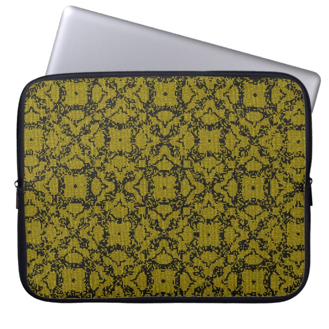 Retro  esthetische achtergrond design 80, 90 laptop sleeve (Voorkant)