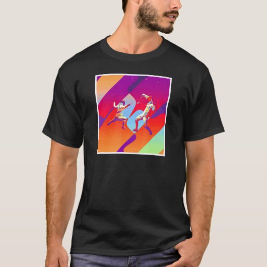 Retro esthetische afschermingen t-shirt (Voorkant)