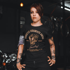 Retro esthetische brandende schedel typografie Wil T-shirt