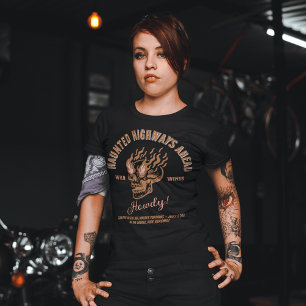 Retro esthetische brandende schedel typografie Wil T-shirt