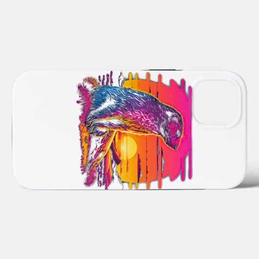 Retro esthetische grondhog 45 Case-Mate iPhone case (Achterkant (horizontaal))