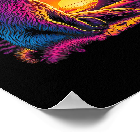 Retro esthetische grondhog 45 poster (Hoek)