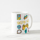 Retro esthetische herinneringen van 90s kind koffiemok (Voorkant rechts)