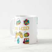 Retro esthetische herinneringen van 90s kind koffiemok (Voorkant links)