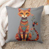 Retro esthetische kattenliefhebber huisdecoratie kussen (Deken)