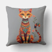 Retro esthetische kattenliefhebber huisdecoratie kussen (Achterkant)