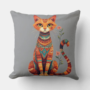 Retro esthetische kattenliefhebber huisdecoratie kussen