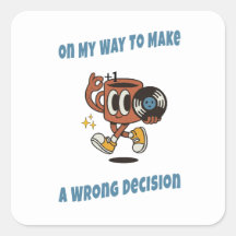 Retro Esthetische Koffie Sticker – Grappige Beslis