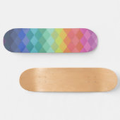 Retro esthetische levendige regenboogvormen patroo persoonlijk skateboard (Horizontaal)