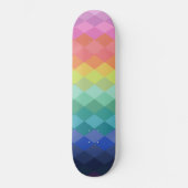 Retro esthetische levendige regenboogvormen patroo persoonlijk skateboard (Voorkant)