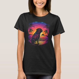 Retro Esthetische Pug Hond_1 T-shirt