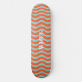 Retro esthetische trippy golvende strepen geperson persoonlijk skateboard (Voorkant)