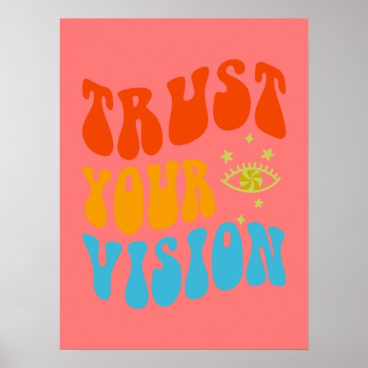 Retro esthetische wandkunst voor meisjes, Tweens, Poster (Voorkant)