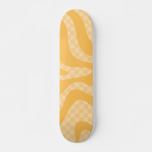 Retro esthetische wervelkolom Controleer mosterdge Persoonlijk Skateboard