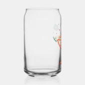 Retro eten, drinken en vrolijk pickleball kerst blikvorm glas (Rechts)