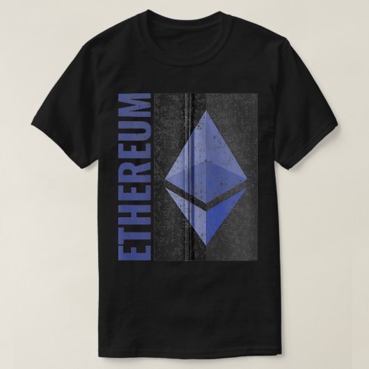 Retro Ethereum ETH Coin Cryptocurrency Zip T-shirt (Design voorkant)