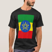 Retro  Ethiopische vlag Ethiopië T-shirt (Voorkant)