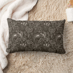 Retro etnisch vintage paisley bloempatroon kussen