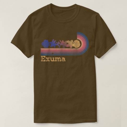 Retro Euma Tropical Flowers 80s Style Surfing T-shirt (Design voorkant)