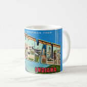 Retro Evansville IN Postkaart Mok (Voorkant rechts)