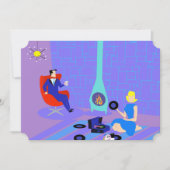 Retro Evening bij uitnodigingen thuis (Voorkant)