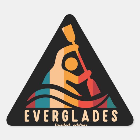 Retro Everglades kajakken Sticker (Voorkant)