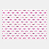 Retro Evil Eye Pattern Roze Sinaasappel Wit BOHO Inpakpapier Vel (Voorkant 2)