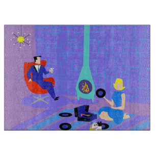 Retro Eving in Home Cutting Board Snijplank