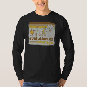 Retro Evolution of Storage Floppy Disk USB Cl T-shirt
