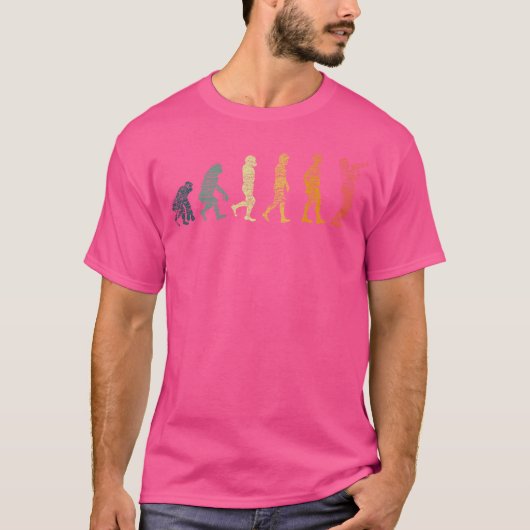 Retro Evolution Trompettist T-shirt (Voorkant)