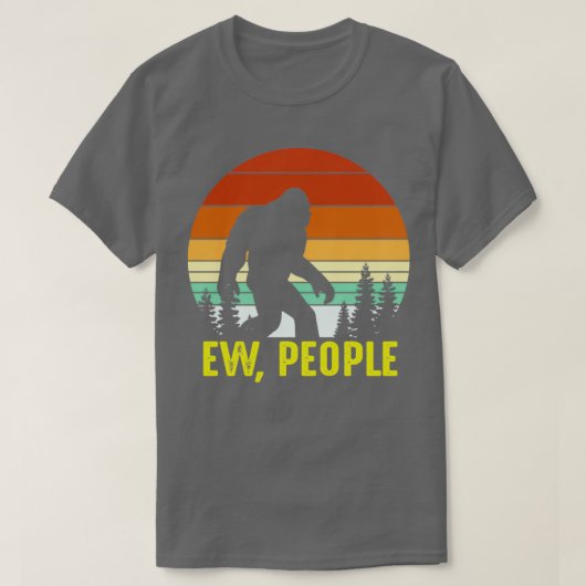 Retro Ew People Bigfoot Sasquatch Yeti T-shirt (Design voorkant)