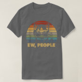 Retro Ew, People Black Cat  Funny Cat T-shirt (Design voorkant)