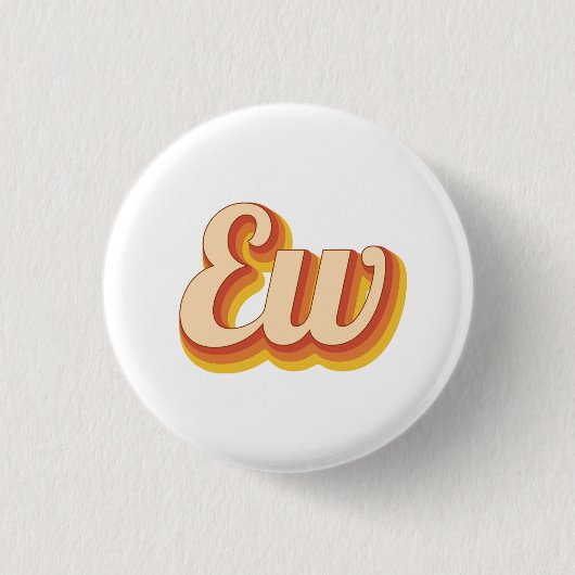 Retro Ew Ronde Button 3,2 Cm (Voorkant)