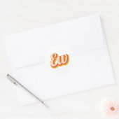 Retro Ew Ronde Sticker (Envelop)