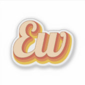 Retro Ew Sticker (Voorkant)