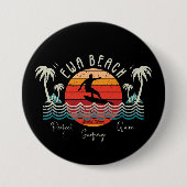 Retro Ewa Beach Ronde Button 7,6 Cm (Voorkant)